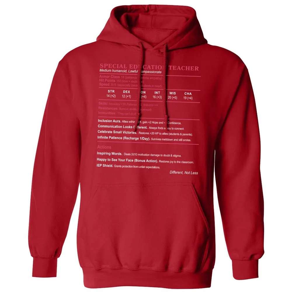Special Education Teacher Classic Unisex Hoodie - Red - 5