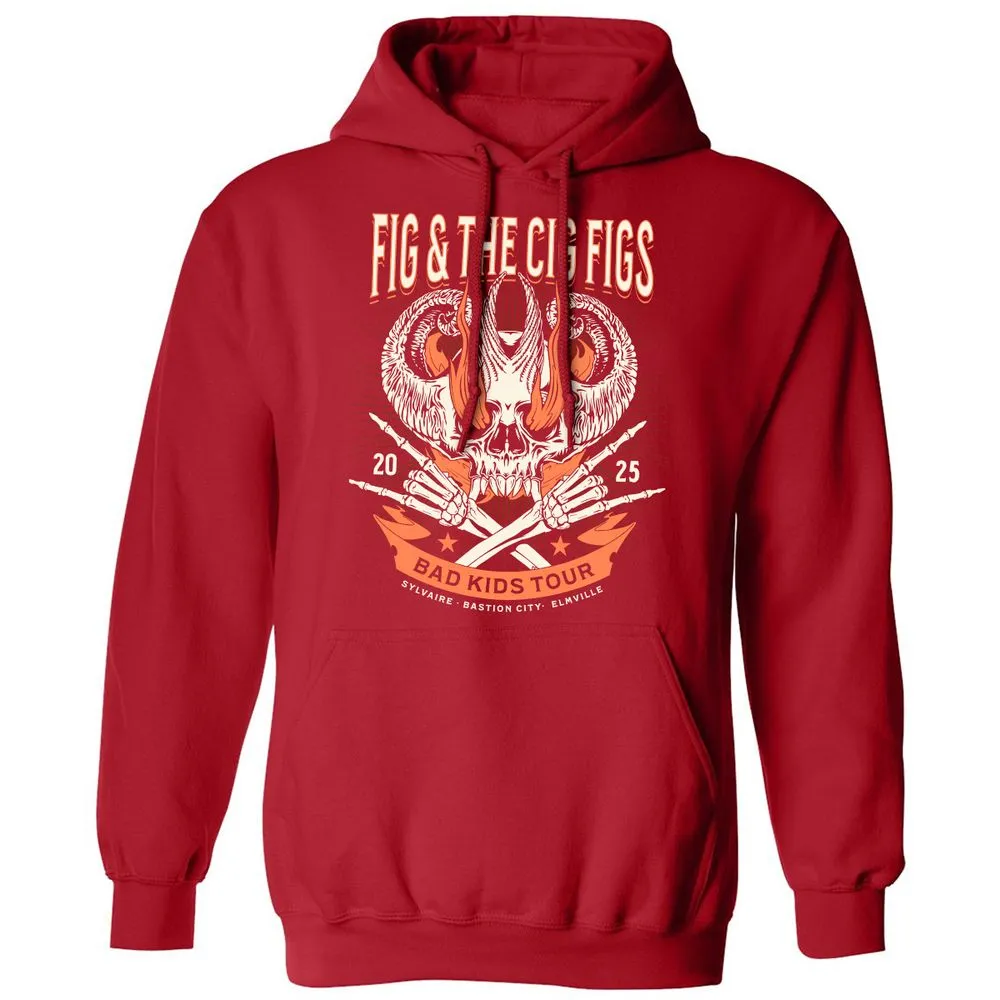 Fig and the Cig Figs, Dimension 20 Classic Unisex Hoodie - Red - 5