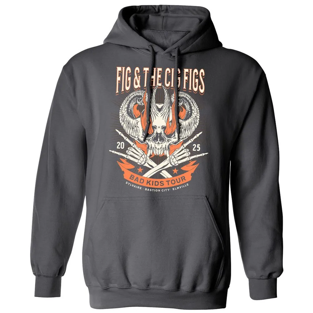 Fig and the Cig Figs, Dimension 20 Classic Unisex Hoodie - Charcoal - 7