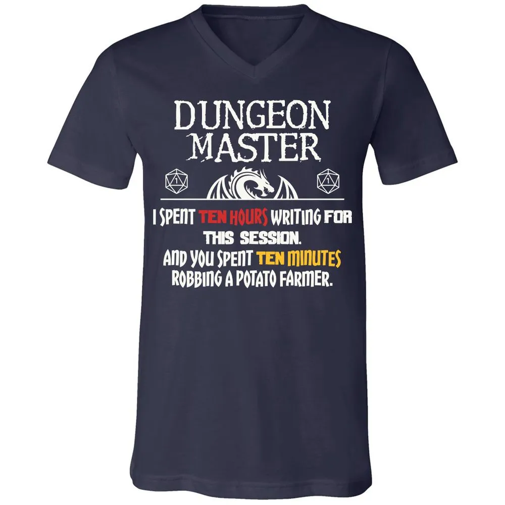 Dungeon Master Chaos Meme Unisex V-Neck T-Shirt - Navy - 2