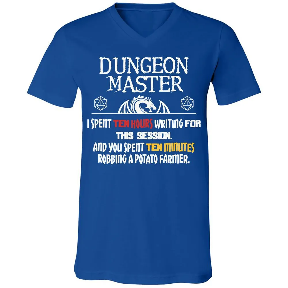 Dungeon Master Chaos Meme Unisex V-Neck T-Shirt - True Royal - 4