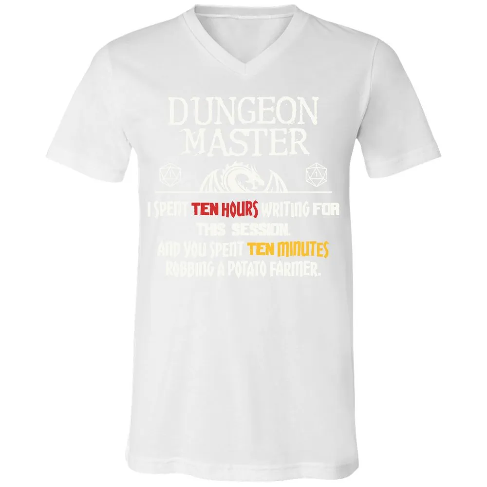Dungeon Master Chaos Meme Unisex V-Neck T-Shirt - White - 5