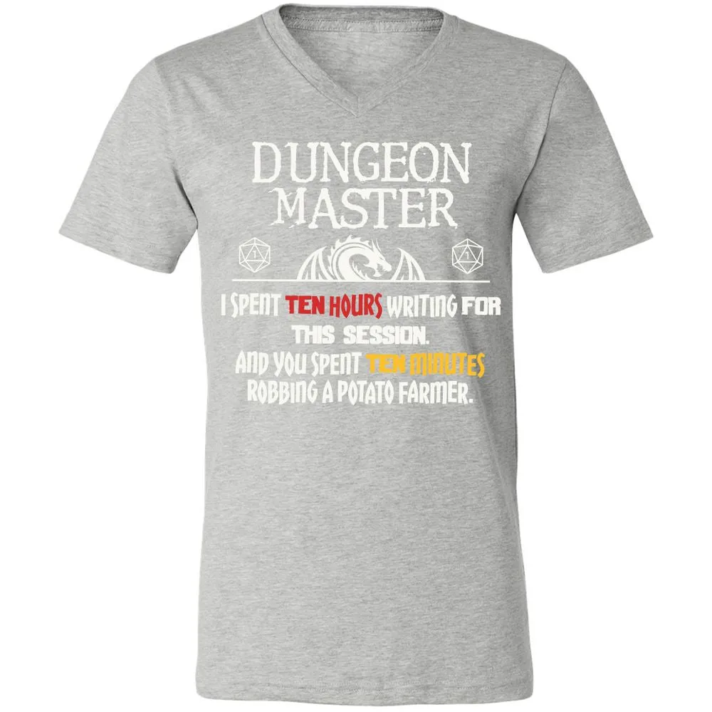 Dungeon Master Chaos Meme Unisex V-Neck T-Shirt - Athletic Heather - 7