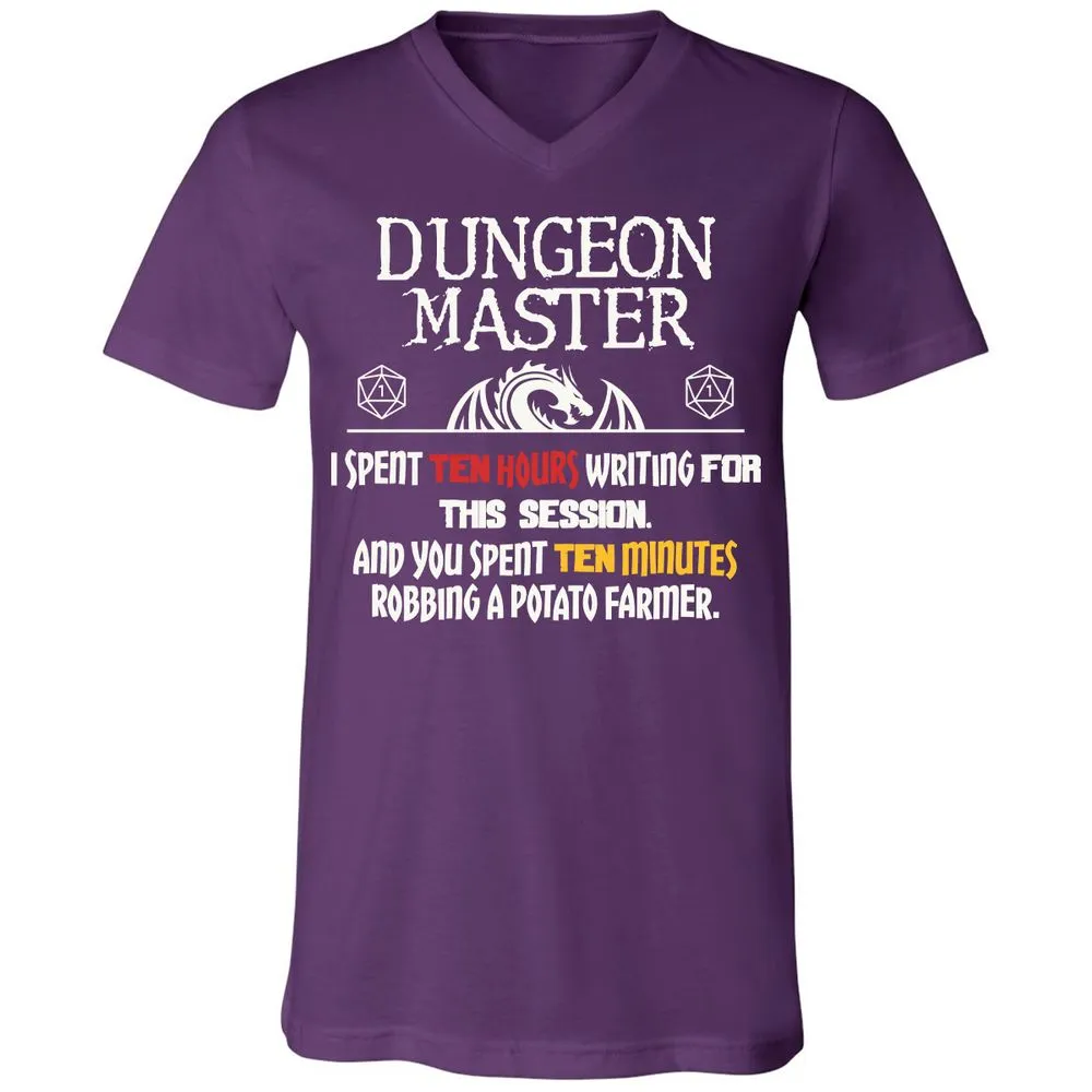 Dungeon Master Chaos Meme Unisex V-Neck T-Shirt - Team Purple - 9