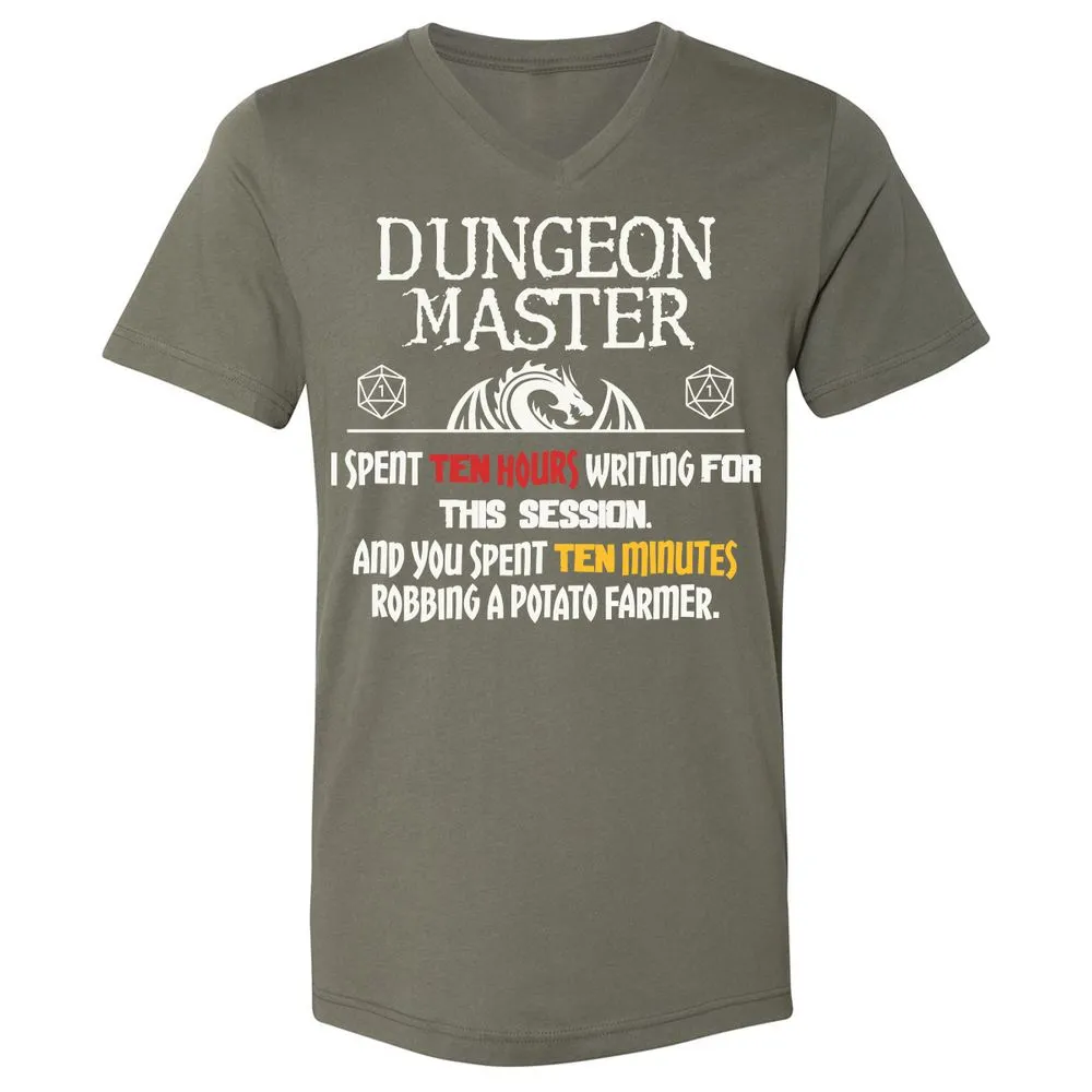 Dungeon Master Chaos Meme Unisex V-Neck T-Shirt - Military Green - 10