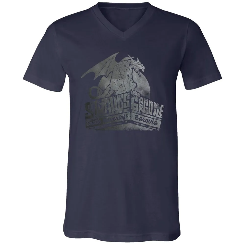 Strahd’s Gargoyle Unisex V-Neck T-Shirt - Navy - 2