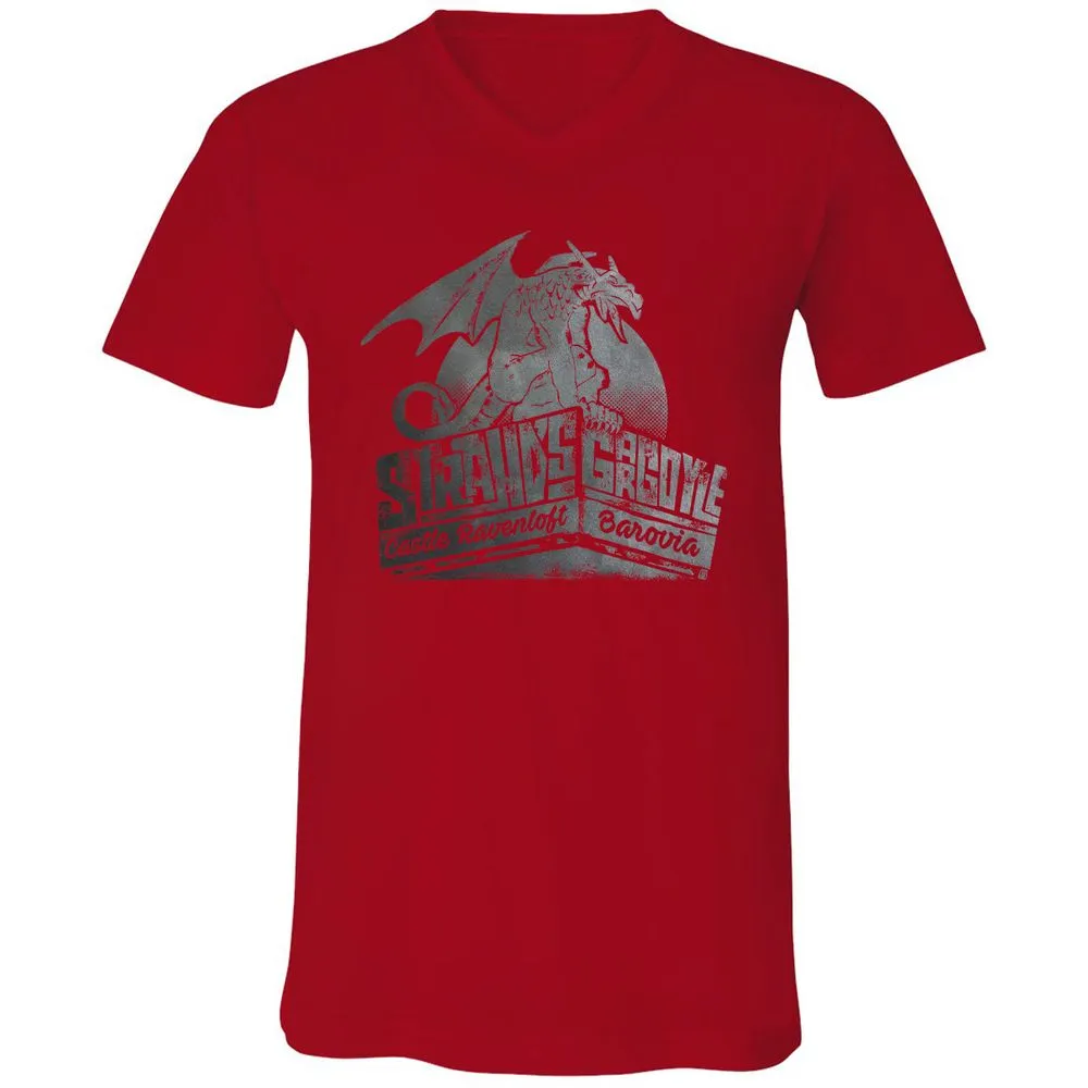 Strahd’s Gargoyle Unisex V-Neck T-Shirt - Red - 3