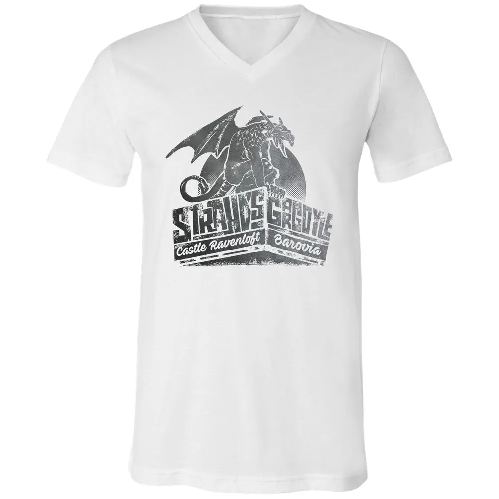 Strahd’s Gargoyle Unisex V-Neck T-Shirt - White - 5