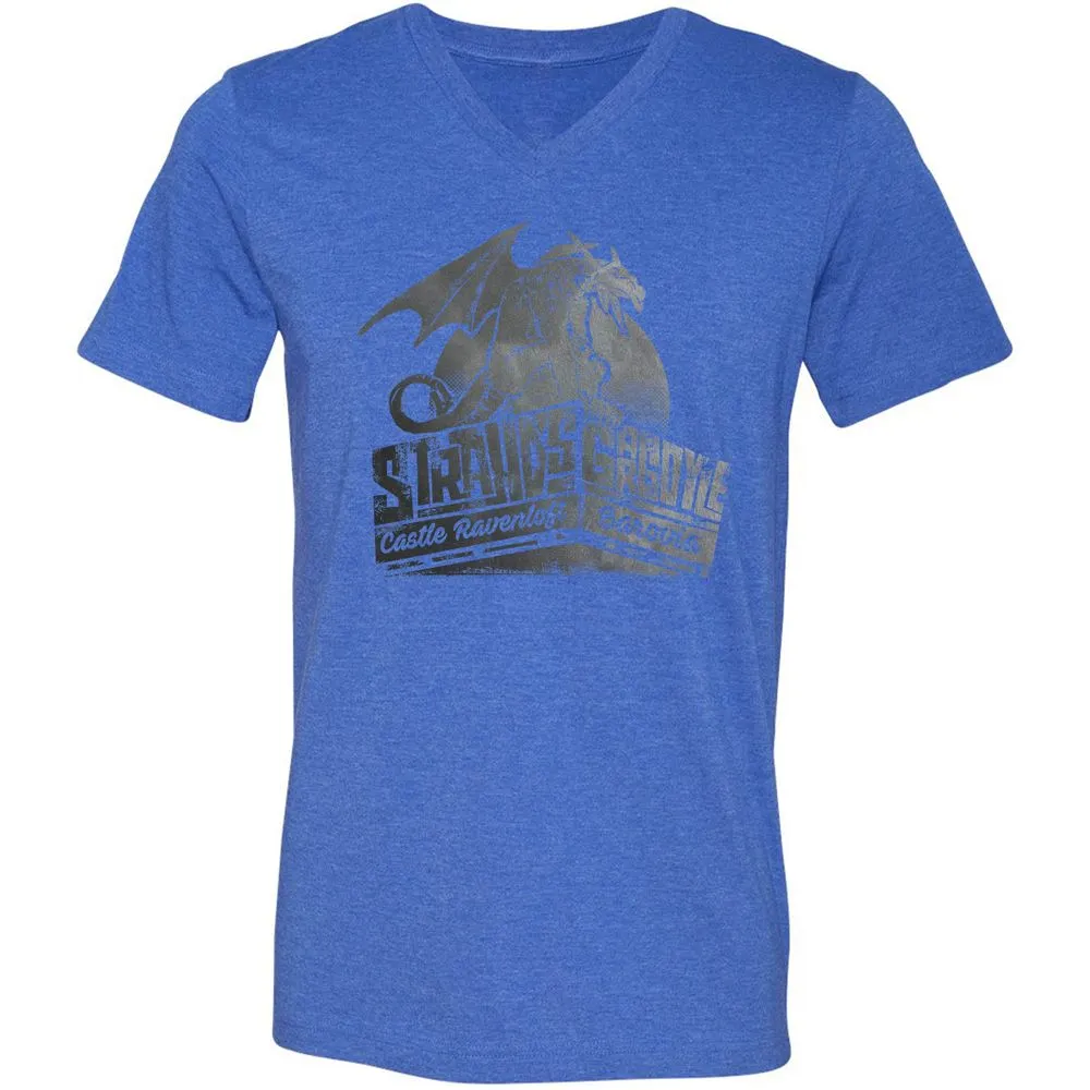 Strahd’s Gargoyle Unisex V-Neck T-Shirt - Heather True Royal - 14
