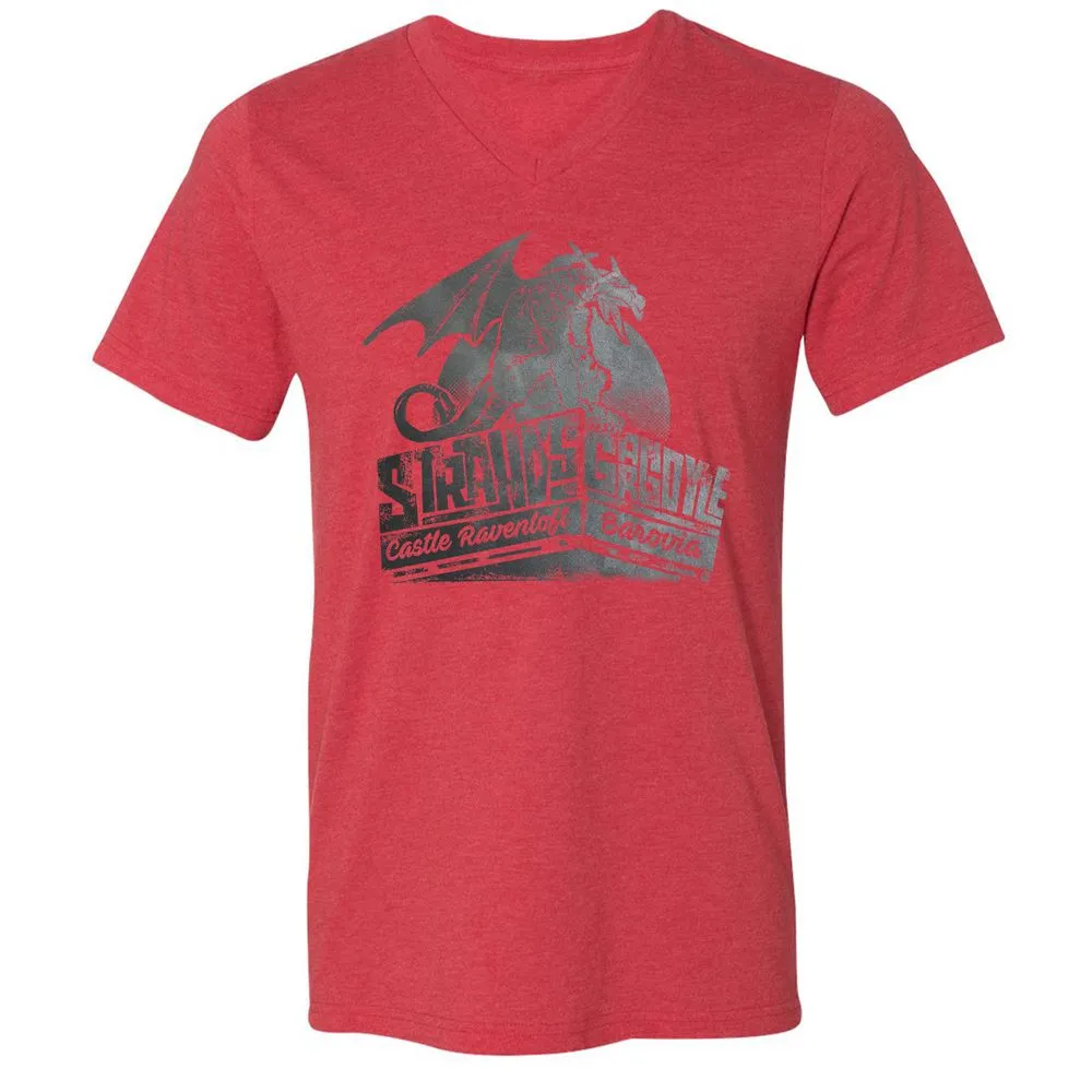 Strahd’s Gargoyle Unisex V-Neck T-Shirt - Heather Red - 16