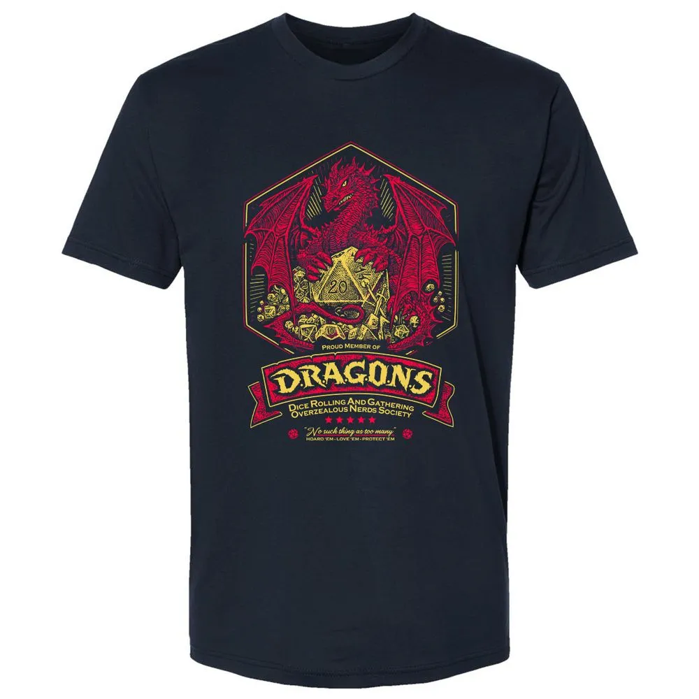Fantasy Dragon With Dice - Midnight Navy - 2