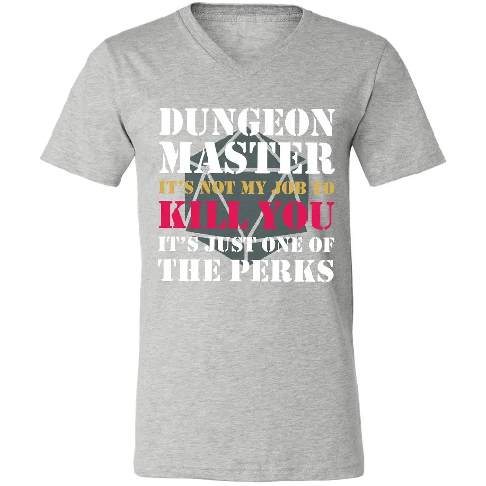 DUNGEON MASTER NOT MY JOB Unisex V-Neck T-Shirt - Athletic Heather - 7