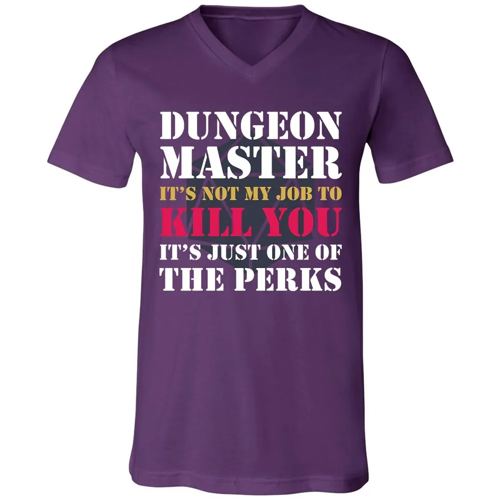 DUNGEON MASTER NOT MY JOB Unisex V-Neck T-Shirt - Team Purple - 9