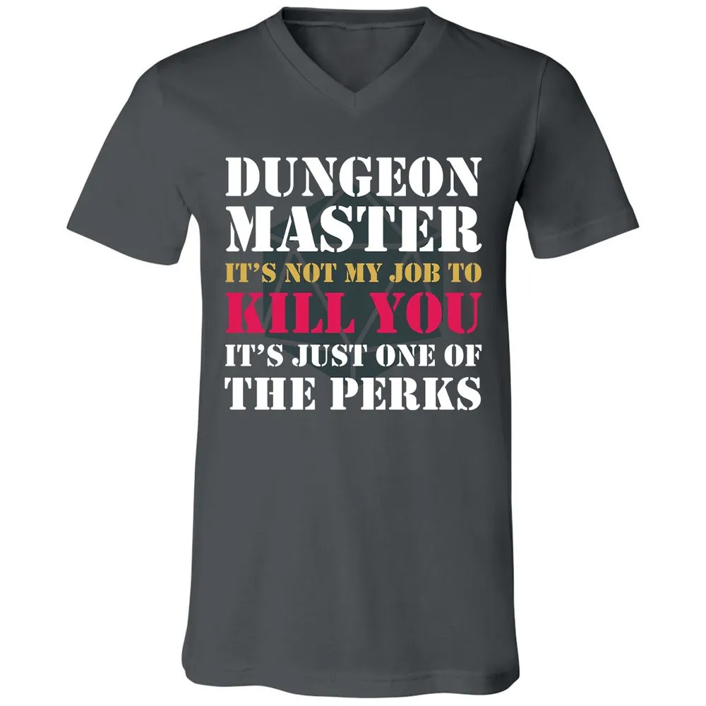 DUNGEON MASTER NOT MY JOB Unisex V-Neck T-Shirt - Asphalt - 12