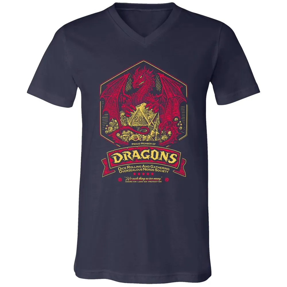 Fantasy Dragon With Dice - Navy - 2