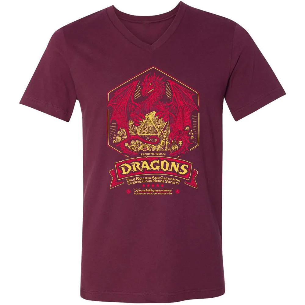 Fantasy Dragon With Dice - Maroon - 6