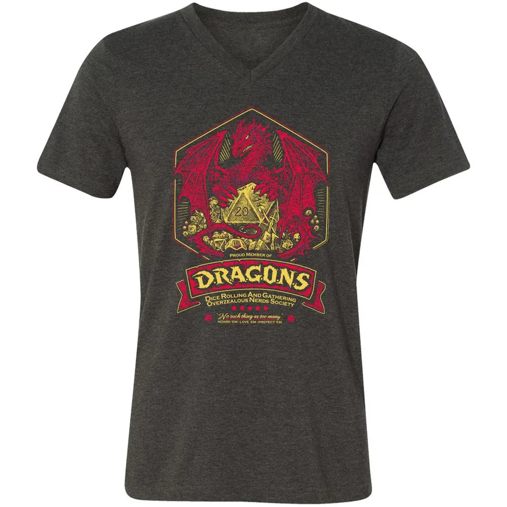 Fantasy Dragon With Dice - Dark Grey Heather - 8
