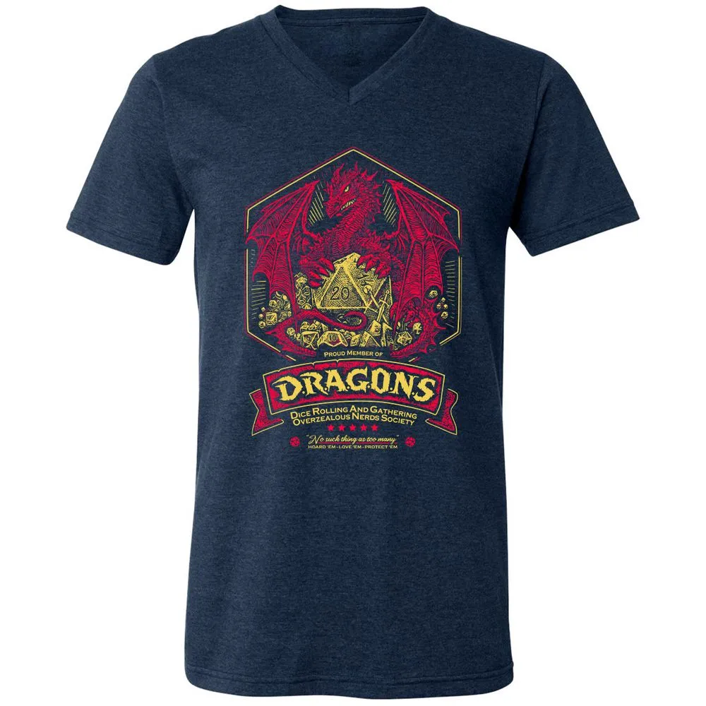 Fantasy Dragon With Dice - Heather Navy - 15