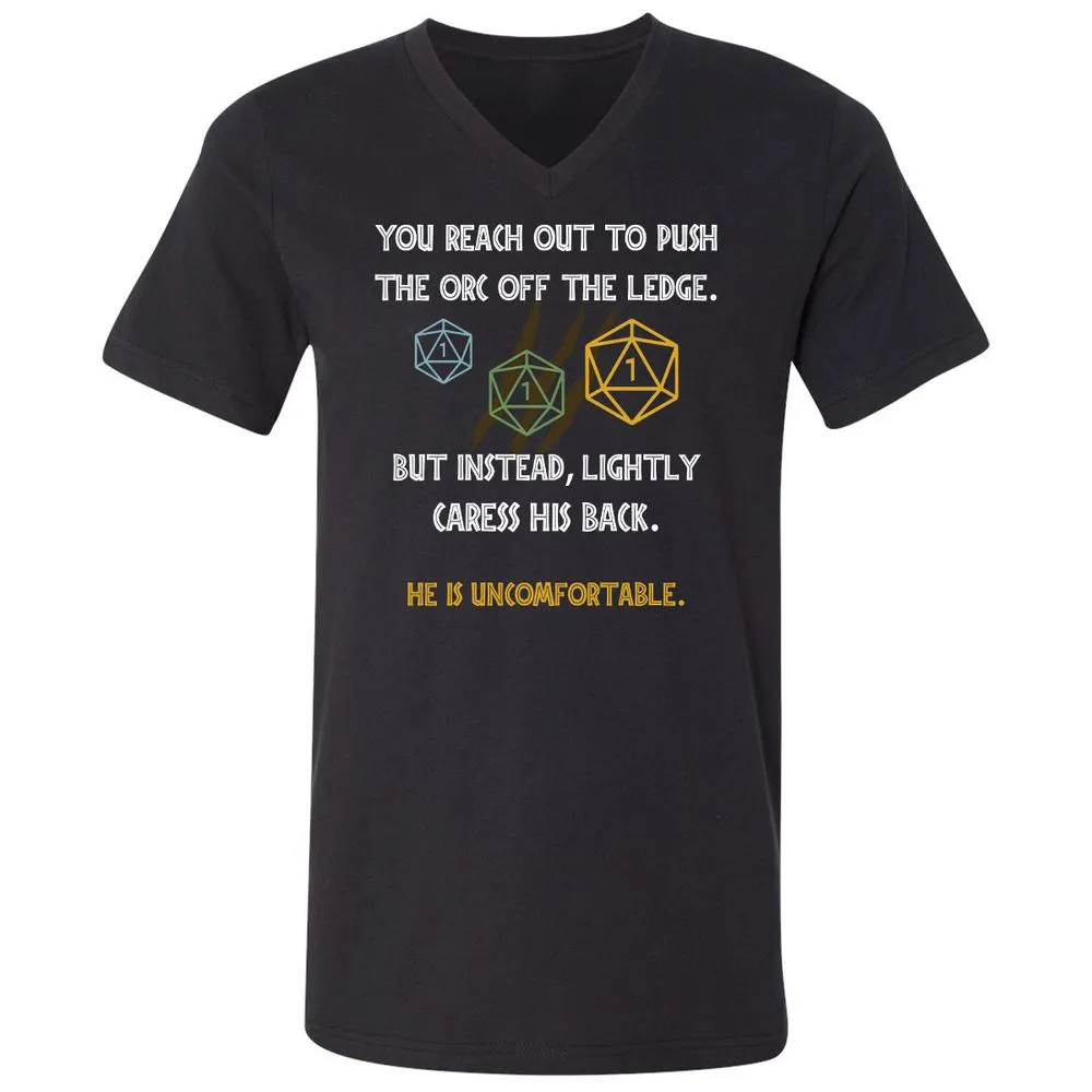 YOU REACH OUT TO PUSH Unisex V-Neck T-Shirt - Black - 1
