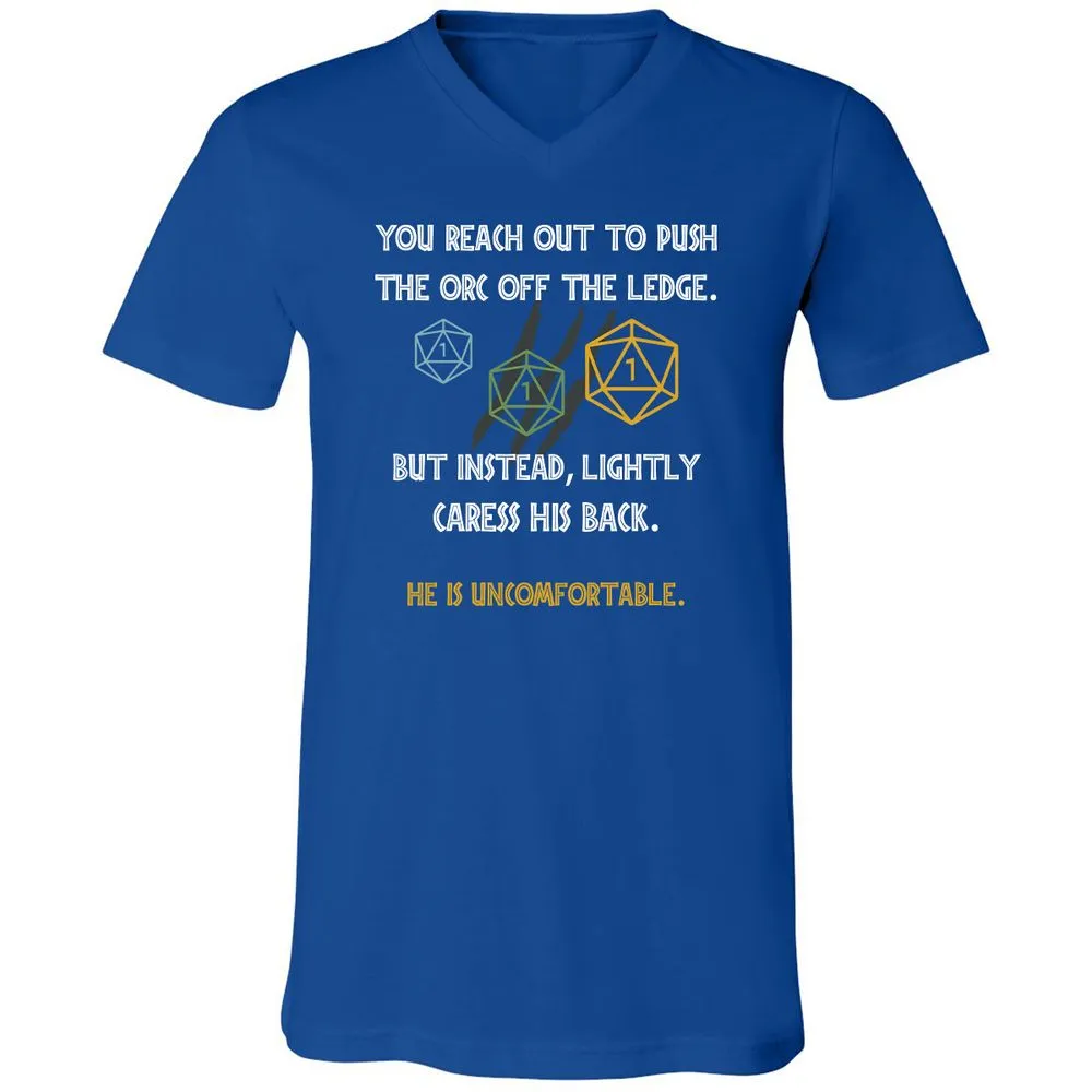 YOU REACH OUT TO PUSH Unisex V-Neck T-Shirt - True Royal - 4