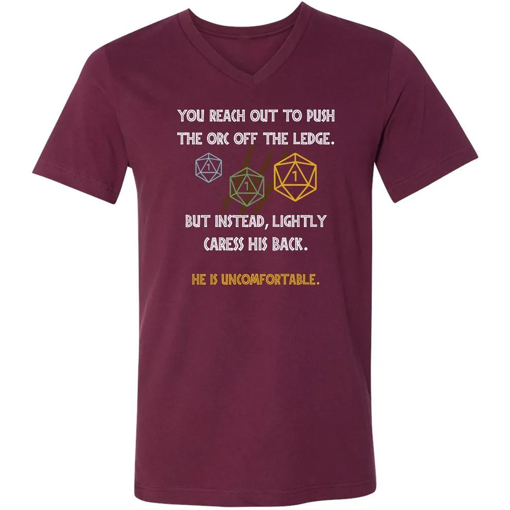 YOU REACH OUT TO PUSH Unisex V-Neck T-Shirt - Maroon - 6