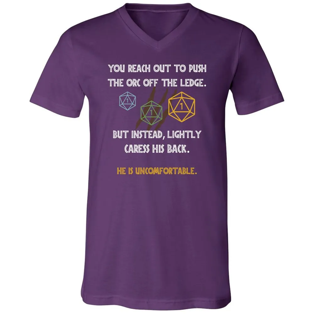 YOU REACH OUT TO PUSH Unisex V-Neck T-Shirt - Team Purple - 9