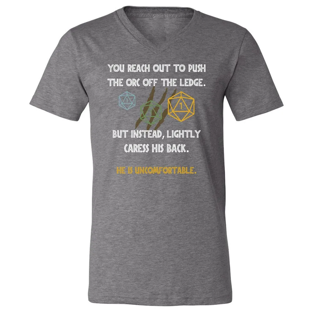 YOU REACH OUT TO PUSH Unisex V-Neck T-Shirt - Deep Heather - 13