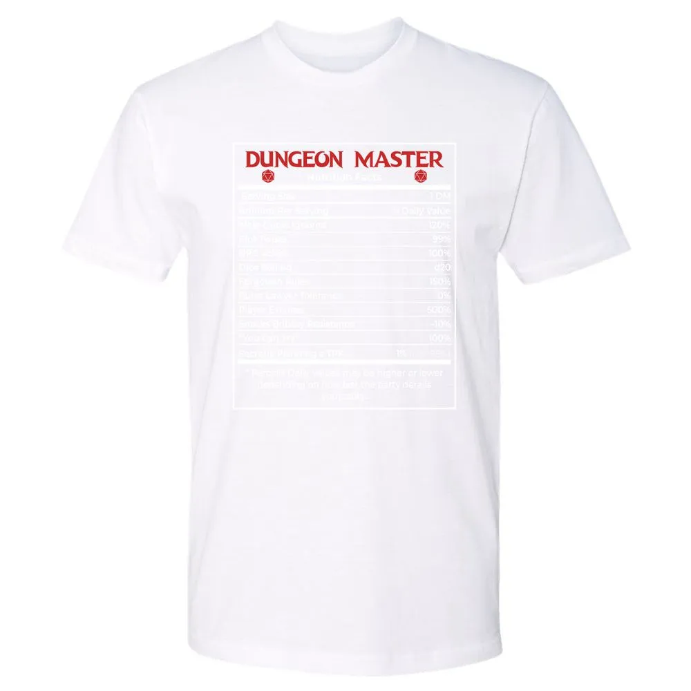 Dungeon Master Nutrition Facts Premium Unisex T-Shirt - White - 4