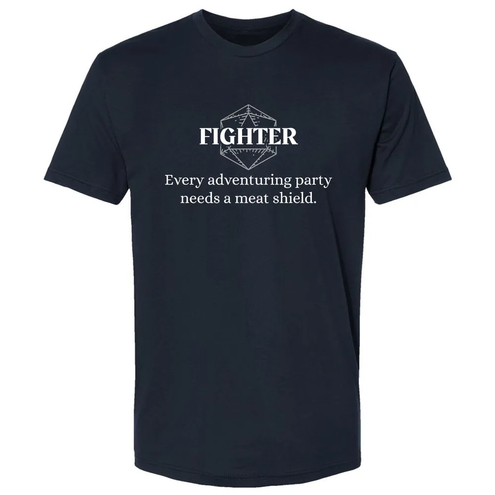 Fighter – Every Party Needs A Meat Shield Premium Unisex T-Shirt - Midnight Navy - 2