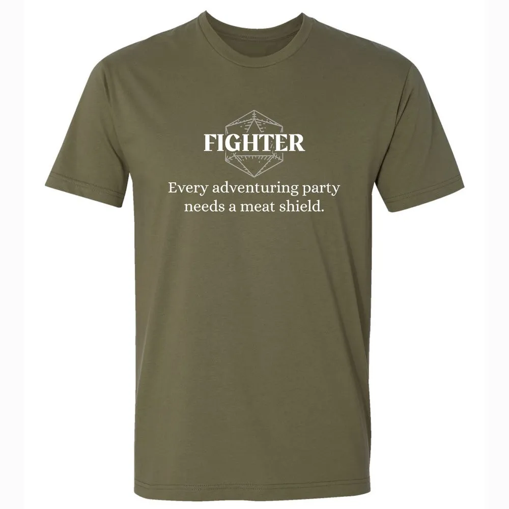 Fighter – Every Party Needs A Meat Shield Premium Unisex T-Shirt - Military Green - 5