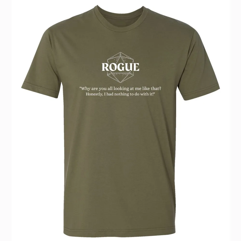Rogue – Why Are You All Looking At Me Like That Premium Unisex T-Shirt - Military Green - 5