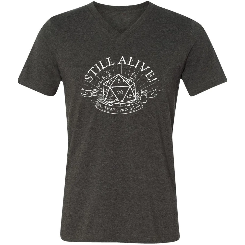 Still Alive So That's Progress - Dark Grey Heather - 8