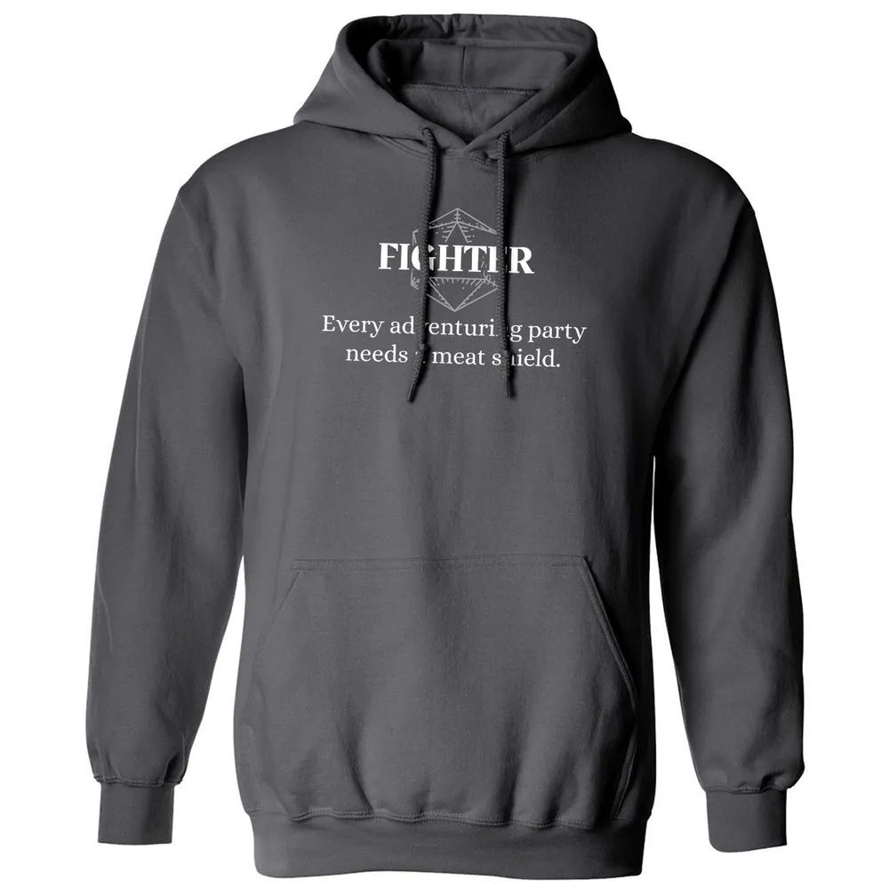 Fighter – Every Party Needs A Meat Shield Classic Unisex Hoodie - Charcoal - 7