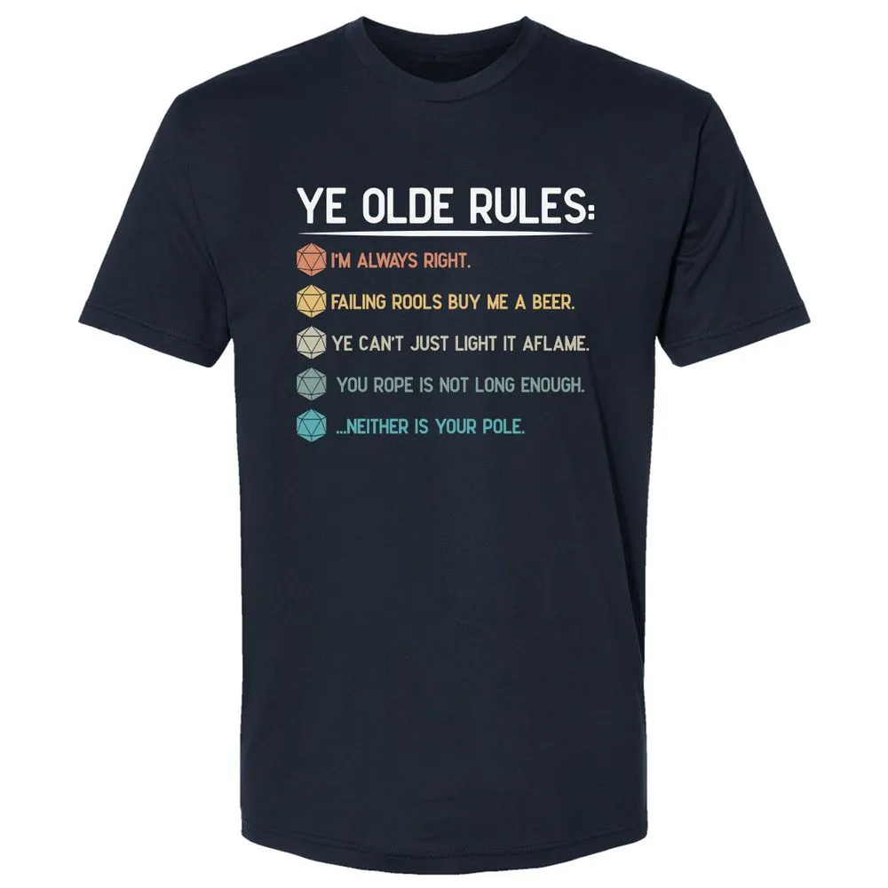 Dungeon Master Rules – Ye Olde RPG Premium Unisex T-Shirt - Midnight Navy - 2