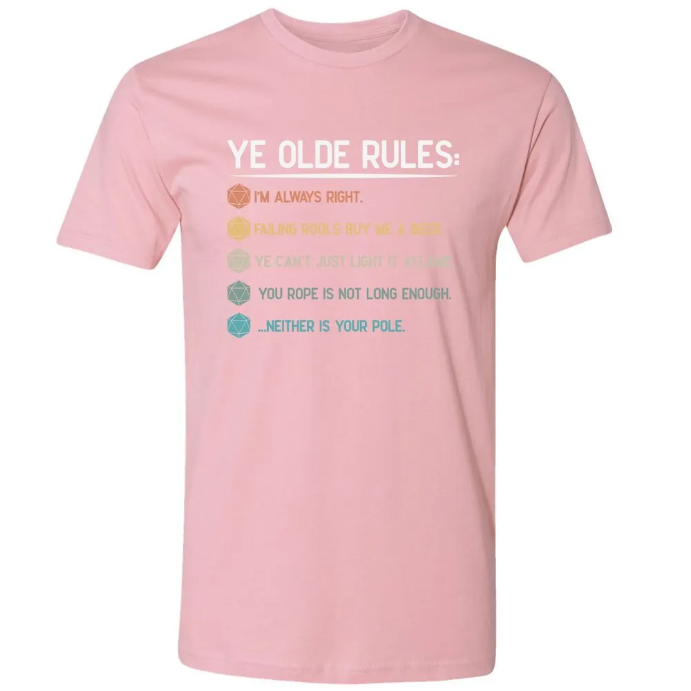 Dungeon Master Rules – Ye Olde RPG Premium Unisex T-Shirt - Light Pink - 3
