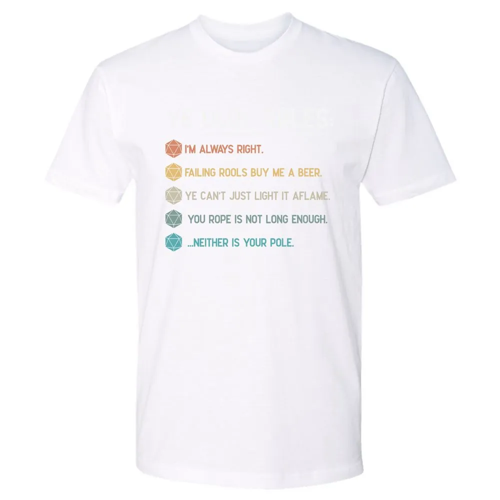 Dungeon Master Rules – Ye Olde RPG Premium Unisex T-Shirt - White - 4