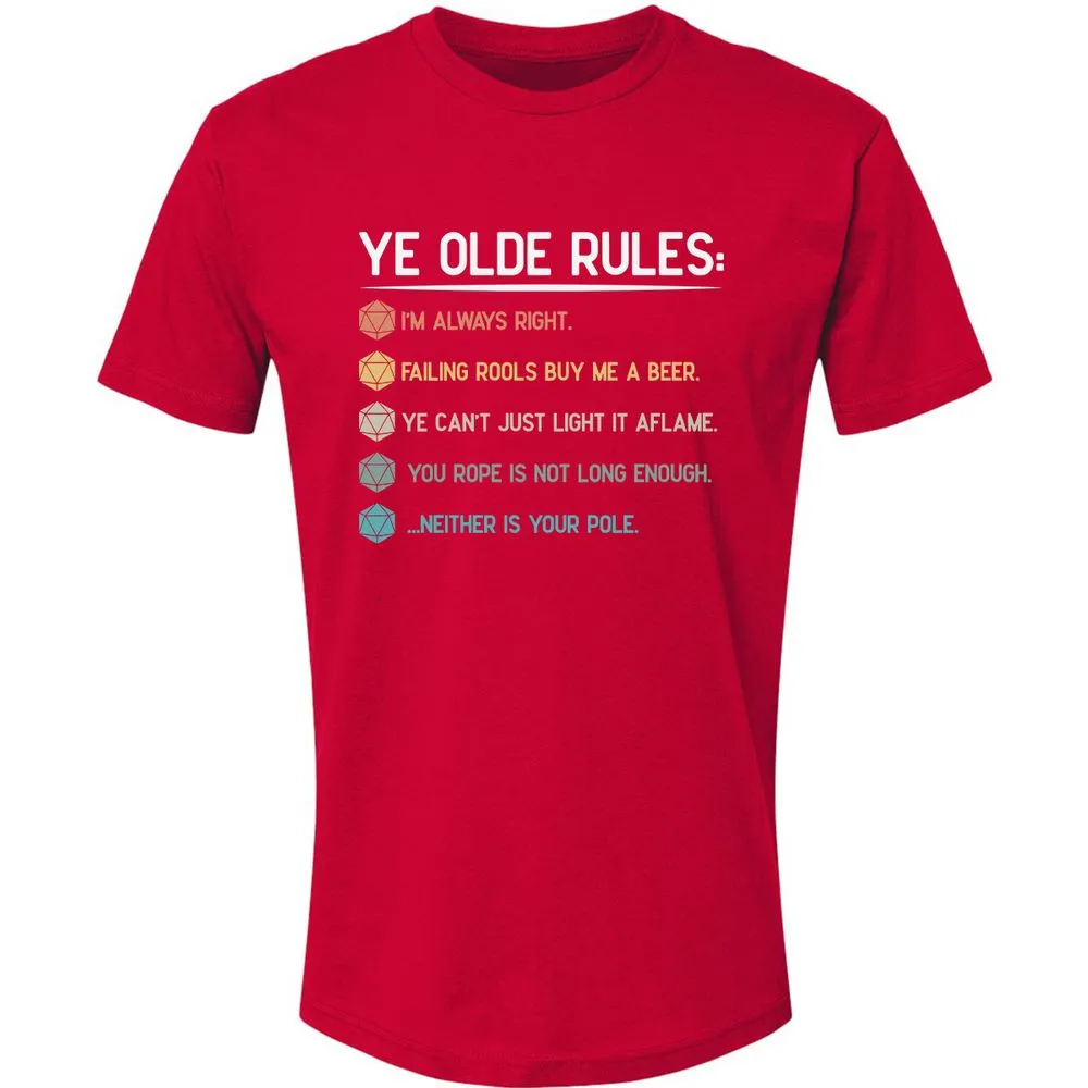 Dungeon Master Rules – Ye Olde RPG Premium Unisex T-Shirt - Red - 6
