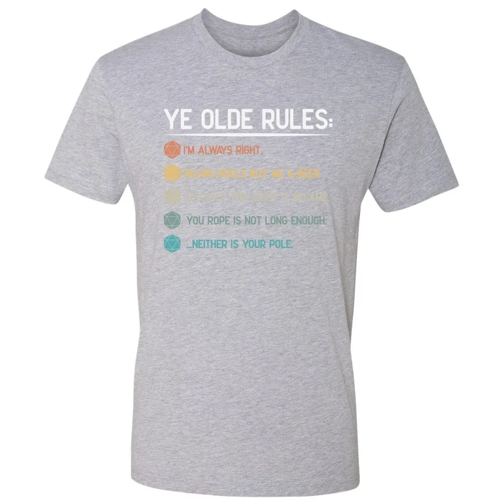 Dungeon Master Rules – Ye Olde RPG Premium Unisex T-Shirt - Heather Grey - 9