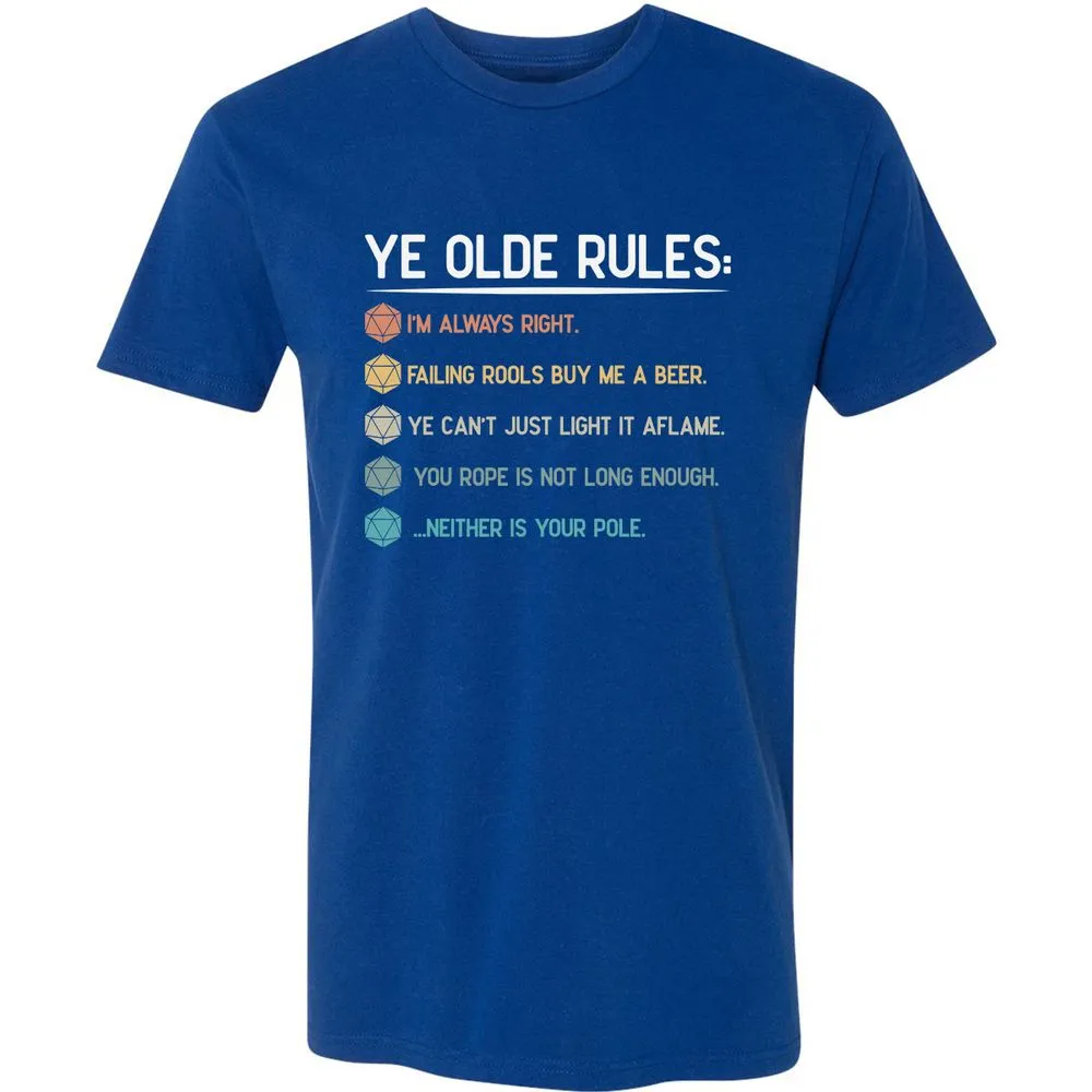 Dungeon Master Rules – Ye Olde RPG Premium Unisex T-Shirt - Royal - 10