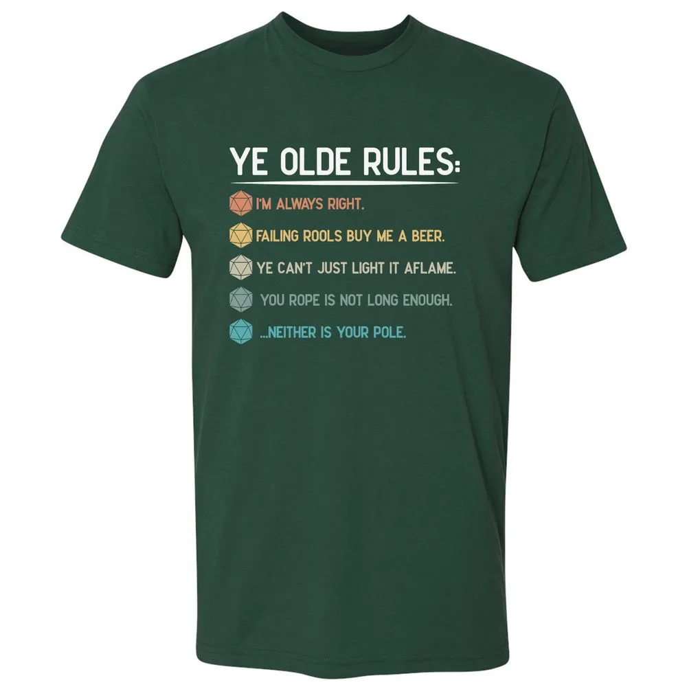 Dungeon Master Rules – Ye Olde RPG Premium Unisex T-Shirt - Forest Green - 13