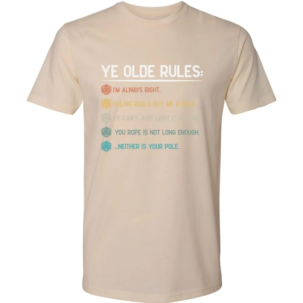 Dungeon Master Rules – Ye Olde RPG Premium Unisex T-Shirt - Cream - 14