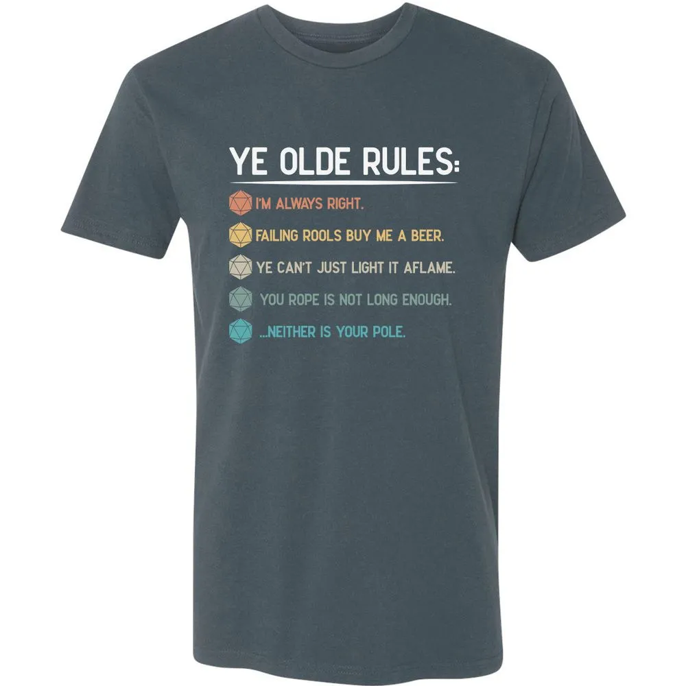 Dungeon Master Rules – Ye Olde RPG Premium Unisex T-Shirt - Indigo - 15