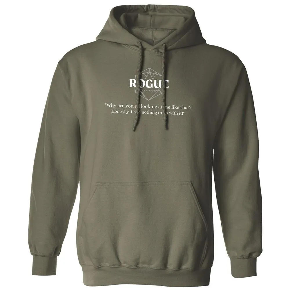 Rogue – Why Are You All Looking At Me Like That Classic Unisex Hoodie - Military Green - 4