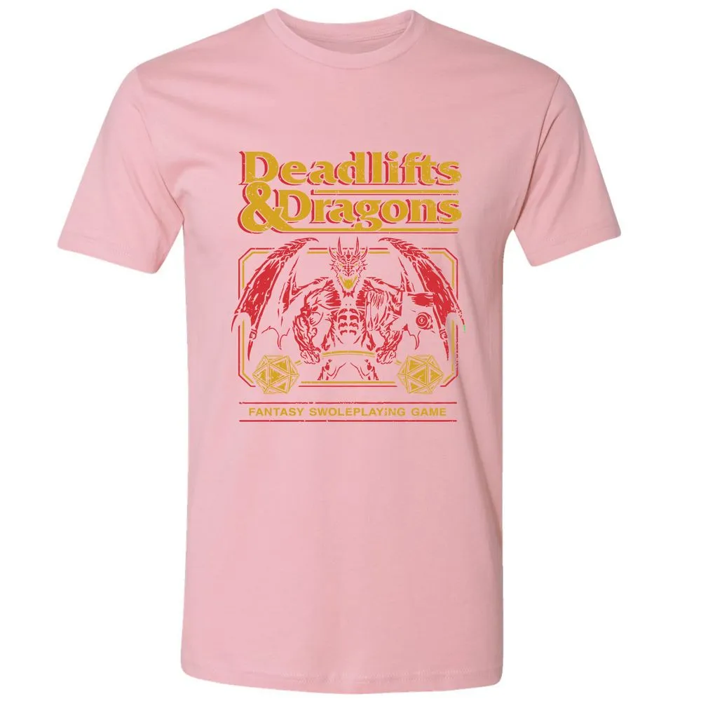 Deadlifts & Dragons - Light Pink - 3