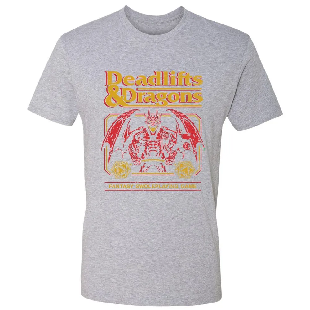 Deadlifts & Dragons - Heather Grey - 9