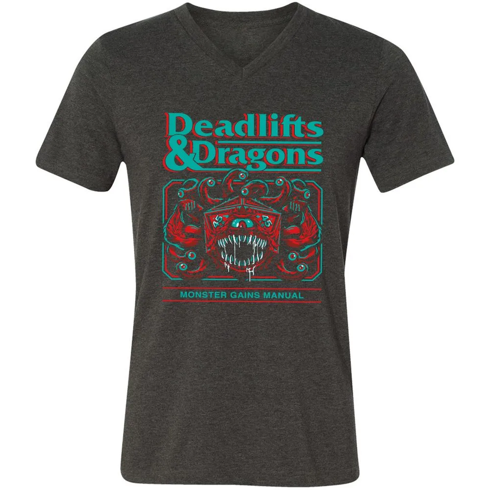 Deadlifts & Dragons Beholder - Dark Grey Heather - 8