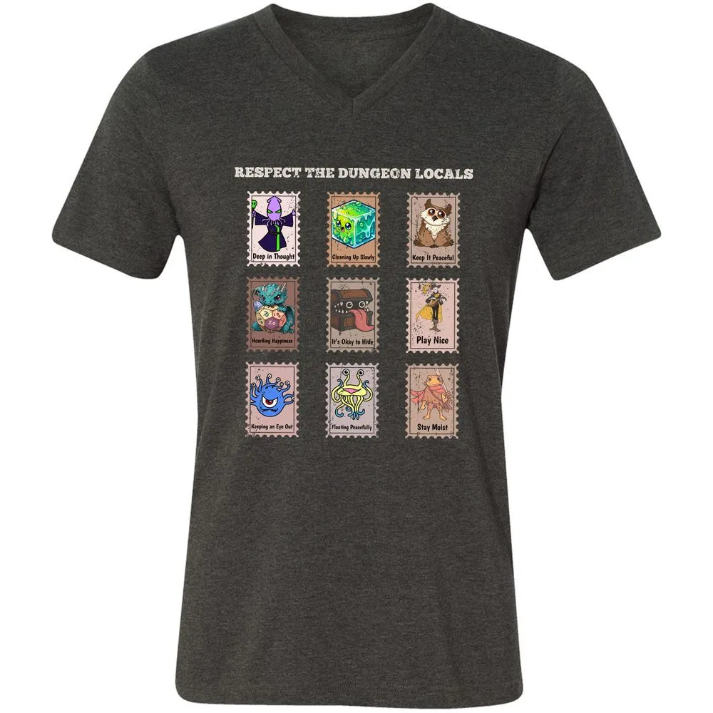 RESPECT THE DUNGEON LOCALS - Dark Grey Heather - 8