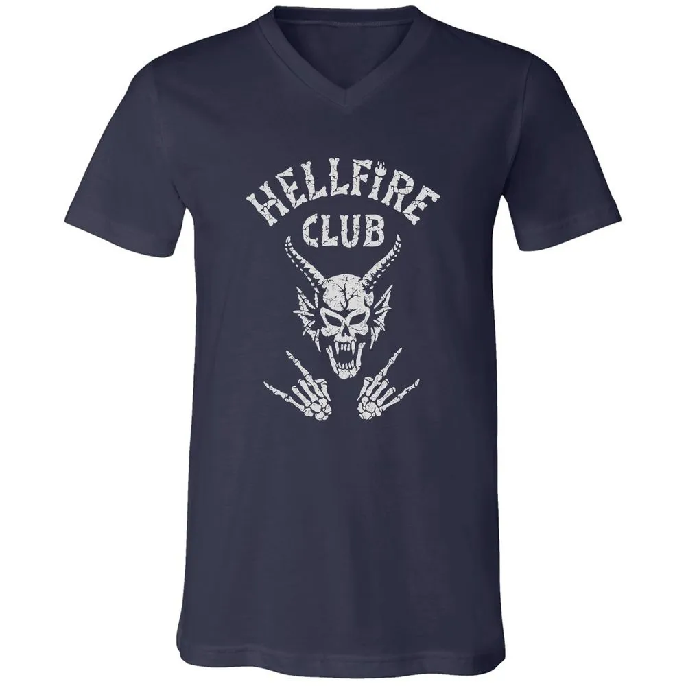 Hellfire Club Unisex V-Neck T-Shirt - Navy - 2
