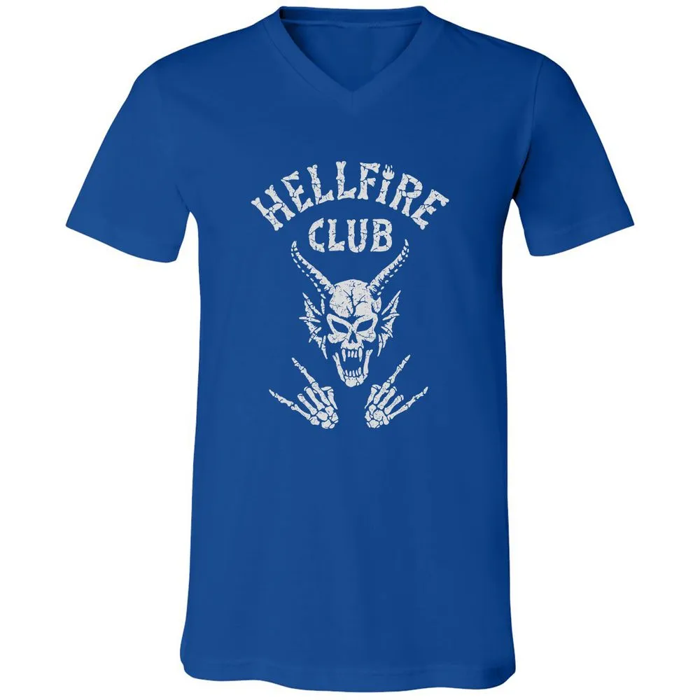 Hellfire Club Unisex V-Neck T-Shirt - True Royal - 4