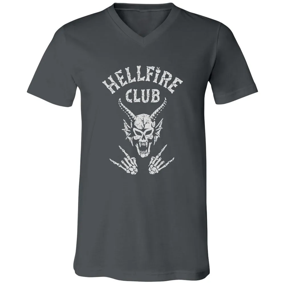 Hellfire Club Unisex V-Neck T-Shirt - Asphalt - 12